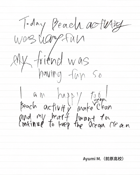 ビーチクリーンアップクラブ Vol.48 参加者アンケート1枚目